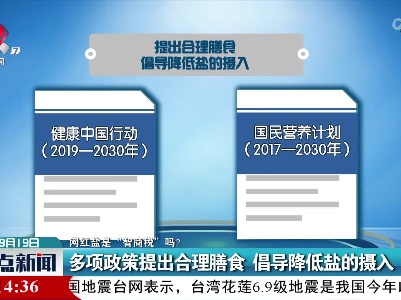 【网红盐是“智商税”吗？】多项政策提出合理膳食 倡导降低盐的摄入