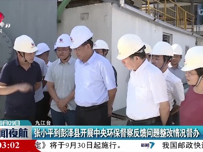 张小平到彭泽县开展中央环保督察反馈问题整改情况督办