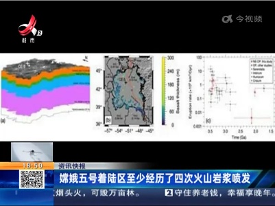 嫦娥五号着陆区至少经历了四次火山岩浆喷发