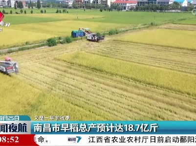 【又是一年丰收季】南昌市早稻总产预计达18.7亿斤