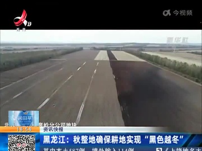 黑龙江：秋整地确保耕地实现“黑色越冬”