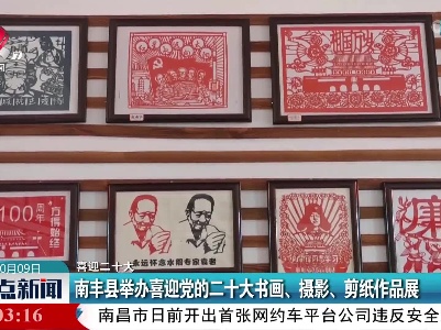 【喜迎二十大】南丰县举办喜迎党的二十大书画、摄影、剪纸作品展