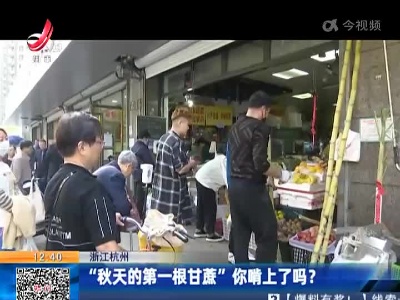 浙江杭州：“秋天的第一根甘蔗”你啃上了吗？