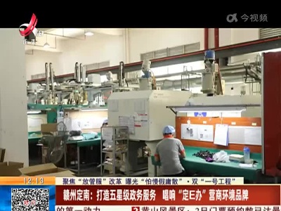 【聚焦“放管服”改革 曝光“怕慢假庸散”·双“一号工程”】赣州定南：打造五星级政务服务 唱响“定E办”营商环境品牌