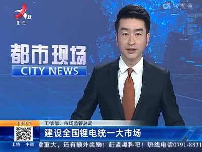 工信部、市场监管总局：建设全国锂电统一大市场