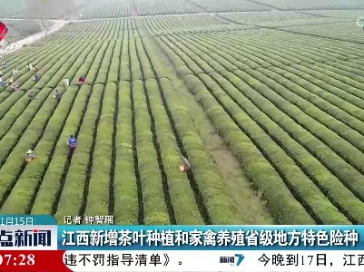 江西新增茶叶种植和家禽养殖省级地方特色险种