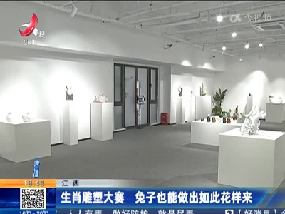 江西：生肖雕塑大赛 兔子也能做出如此花样来