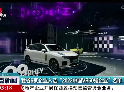 我省6家企业入选“2022中国VR50强企业”名单
