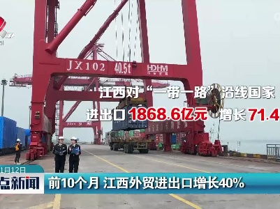 前10个月 江西外贸进出口增长40%