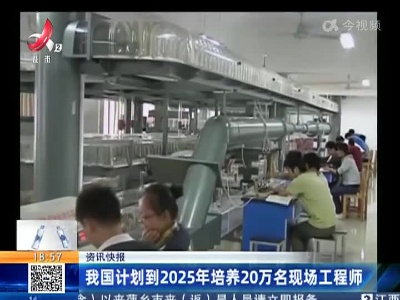 我国计划到2025年培养20万名现场工程师