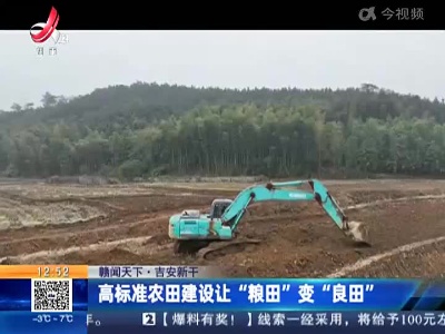 【赣闻天下】吉安新干：高标准农田建设让“粮田”变“良田”