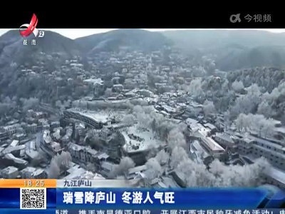 九江庐山：瑞雪降庐山 冬游人气旺