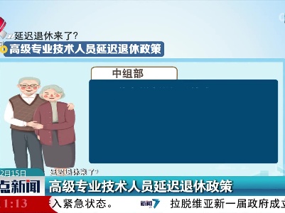 【延迟退休来了？】高级专业技术人员延迟退休政策