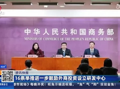 16条举措进一步鼓励外商投资设立研发中心