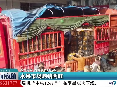 【春节将至 备足年货迎新春】水果市场购销两旺