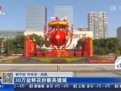 【春节近 年味浓】南昌：30万盆鲜花扮靓英雄城