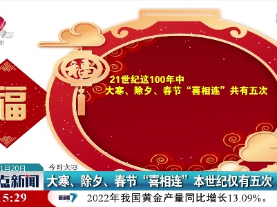 【今日大寒】大寒、除夕、春节“喜相连”本世纪仅有五次