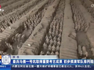 陕西：秦兵马俑一号坑取得重要考古成果 初步搞清军队排列规律