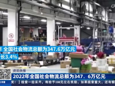 2022年全国社会物流总额为347.6万亿元