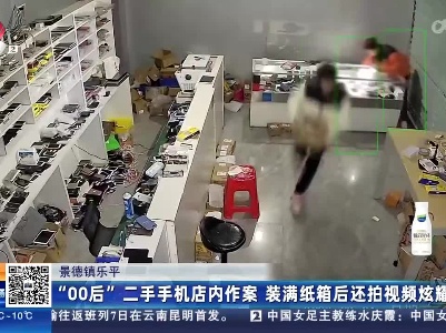景德镇乐平：“00后”二手手机店内作案 装满纸箱后还拍视频炫耀
