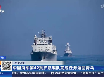 中国海军第42批护航编队完成任务返回青岛
