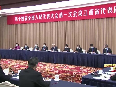 【团结加油赣 奋斗谱新篇·两会进行时】江西代表团审议政府工作报告审查计划报告和预算报告 审议立法法修正草案 尹弘叶建春参加  侯凯到会听取意见