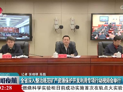 全省深入整治规范矿产资源保护开发利用专项行动视频会举行