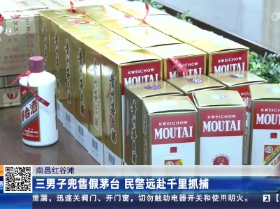 南昌红谷滩：三男子兜售假茅台 民警远赴千里抓捕