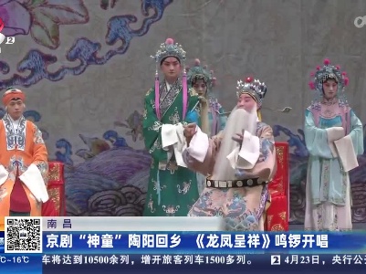 南昌：京剧“神童”陶阳回乡 《龙凤呈祥》鸣锣开唱
