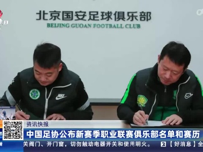 中国足协公布新赛季职业联赛俱乐部名单和赛历