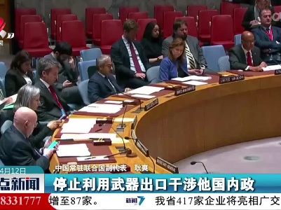 中国代表呼吁坚决反对利用武器出口服务地缘政治私利