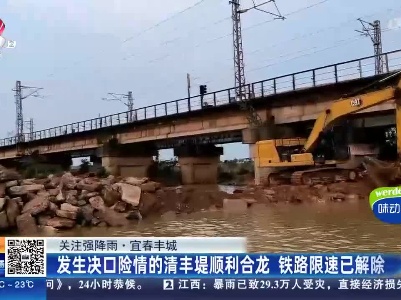 【关注强降雨】宜春丰城：发生决口险情的清丰堤顺利合龙 铁路限速已解除