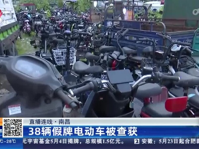 【直播连线】南昌：38辆假牌电动车被查获
