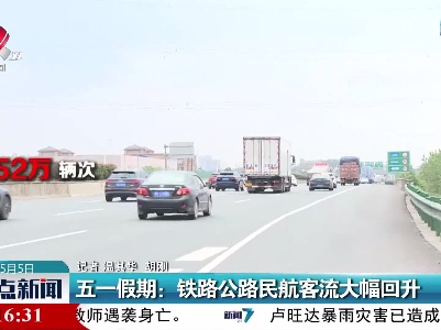 五一假期：铁路公路民航客流大幅回升