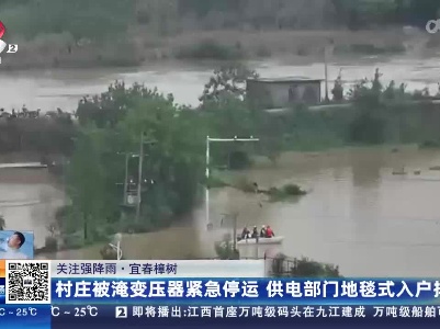 【关注强降雨】宜春樟树：村庄被淹变压器紧急停运 供电部门地毯式入户排查