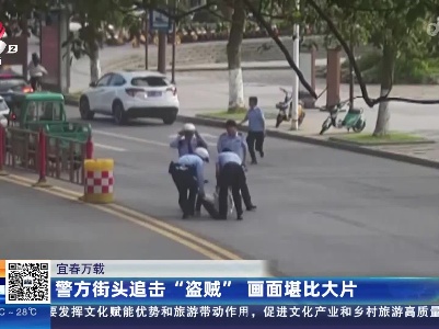 宜春万载：警方街头追击“盗贼”画面堪比大片
