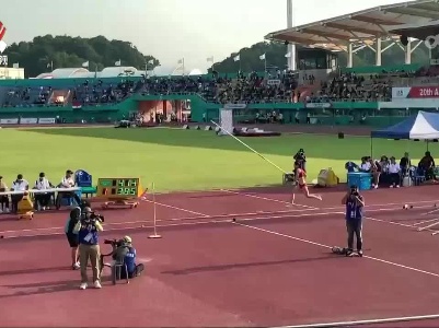 江西选手危菱侠荣获第二十届亚洲青年田径锦标赛女子撑杆跳冠军