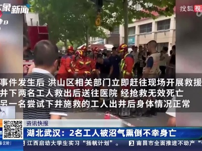湖北武汉：2名工人被沼气熏倒不幸身亡