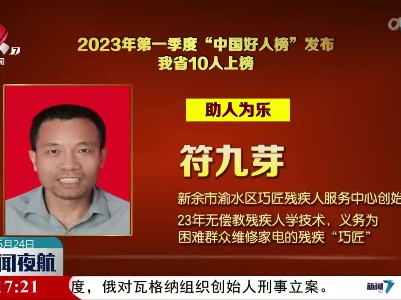 2023年第一季度“中国好人榜”发布 我省10人上榜