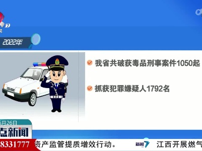 【国际禁毒日】去年江西破获毒品刑事案件1050起