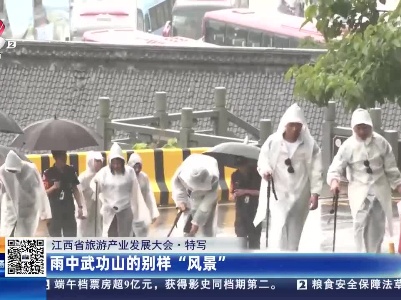 江西省旅游产业发展大会·特写：雨中武功山的别样“风景”