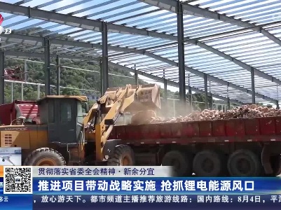 【贯彻落实省委全会精神】新余分宜：推进项目带动战略实施 抢抓锂电能源风口