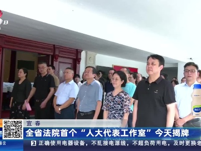 宜春：全省法院首个“人大代表工作室”今天揭牌