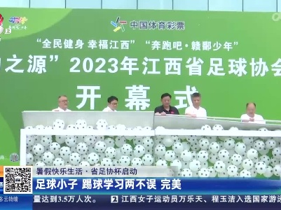 【暑期快乐生活·省足协杯启动】足球小子 踢球学习两不误 完美