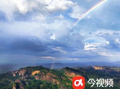 东彩虹 西雨瀑 鹰潭龙虎山景区惊现自然奇观