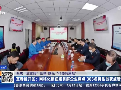 【聚焦“放管服”改革 曝光“怕慢假庸散”】宜春经开区：网格化精细服务解企业痛点 305名特派员获点赞