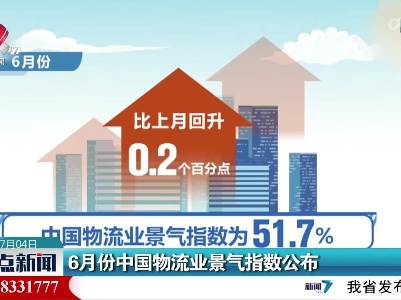 6月份中国物流业景气指数公布