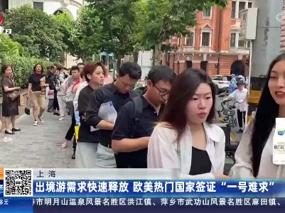 上海：出境游需求快速释放 欧美热门国家签证“一号难求”