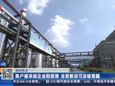 抚州东乡：账户被冻结企业陷困境 法官能动司法破难题