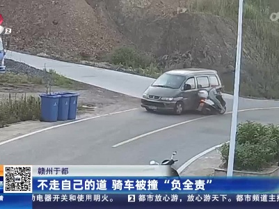 赣州于都：不走自己的道 骑车被撞“负全责”